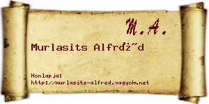 Murlasits Alfréd névjegykártya